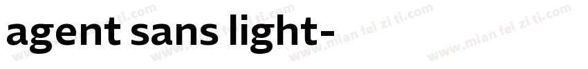 agent sans light字体转换